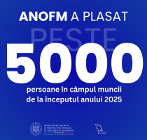 Peste 5 mii de persoane angajate, prin intermediul ANOFM de la începutul anului 2025