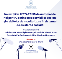 Investiții în RESTART: 55 de automobile noi pentru extinderea serviciilor sociale și a vizitelor de monitorizare în sistemul de asistență socială