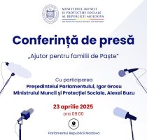 Conferință de presă. Președintele Parlamentului și Ministrul Muncii și Protecției Sociale anunță „Ajutor pentru familii de Paște”