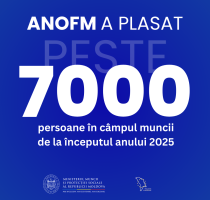 Peste 7 mii de persoane au fost plasate în câmpul muncii de către ANOFM de la începutul anului 2025