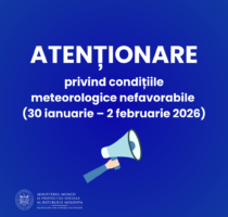 MMPS informează despre măsurile de prevenire și intervenție în contextul condițiilor climaterice nefavorabile pentru perioada 30.01-02.02.2026