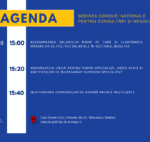 Comisia Națională pentru Consultări și Negocieri Colective se întrunește într-o nouă ședință