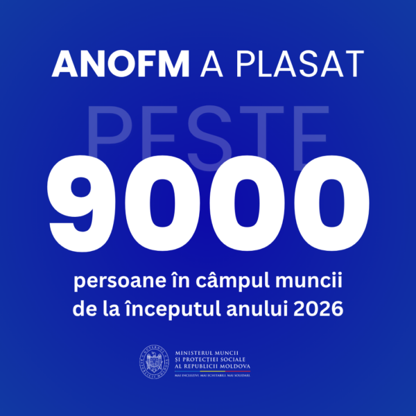Peste 9000 de persoane au fost ajutate să se angajeze în câmpul muncii în primele luni ale anului